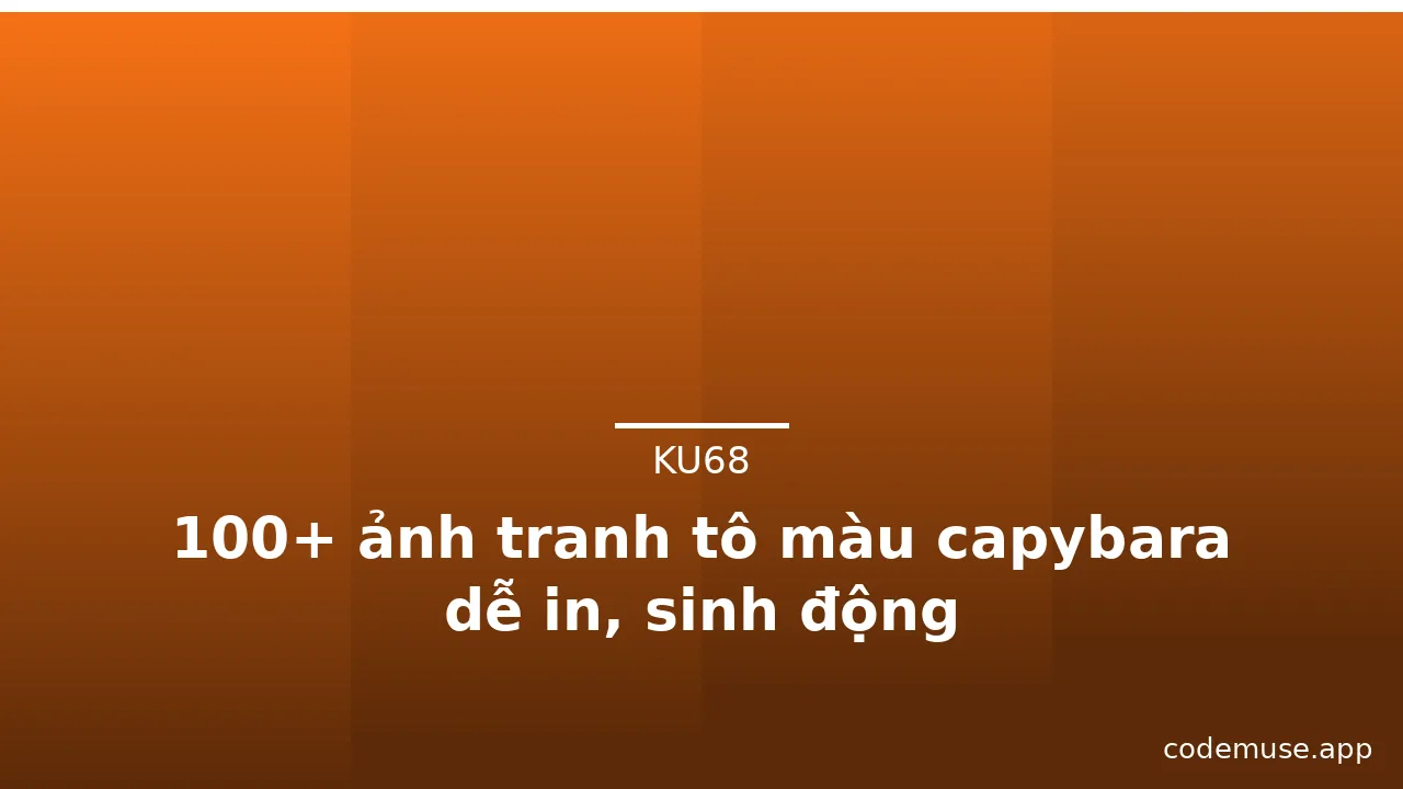 100+ ảnh tranh tô màu capybara dễ in, sinh động · ảnh 1