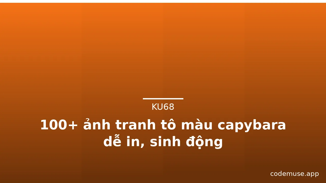 100+ ảnh tranh tô màu capybara dễ in, sinh động · ảnh 3