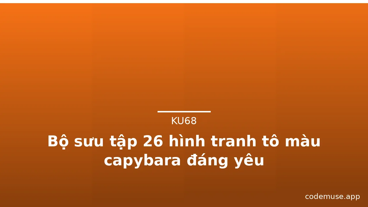 Bộ sưu tập 26 hình tranh tô màu capybara đáng yêu · ảnh 3
